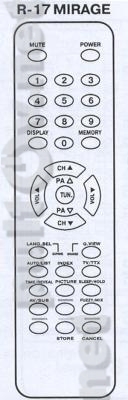 R-17 MIRAGE пульт для телевизора Shivaki