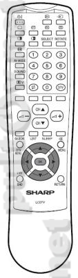 LC-30AD1E [TV]неоригинальный пульт ДУ (ПДУ)