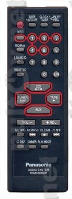 N2QAGB000025 пульт для музыкального центра Panasonic SC-AK110-S и других