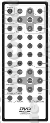 Intro JS-1542 пульт для автомобильного потолочного DVD монитора Intro JS-1542 пульт для автомобильного потолочного DVD монитора