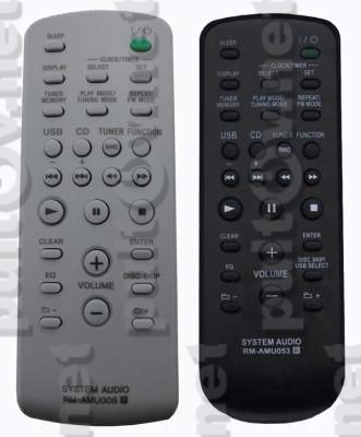 RM-AMU006 серый и  SONY RM-AMU053 черный пульт для музыкального центра SONY