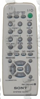 RM-SRG440 оригинальный пульт для музыкального центра SONY MHC-GX45 и других